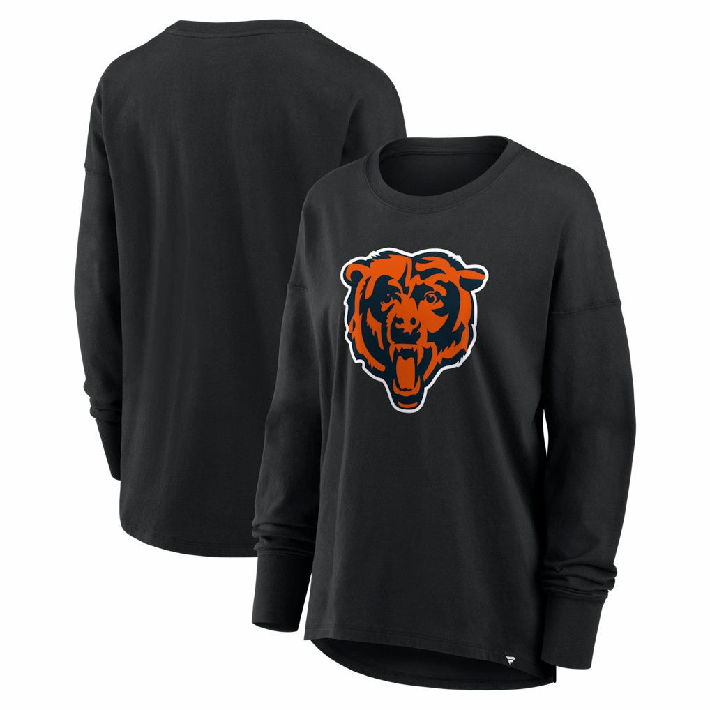 Chicago Bears Women's Essential Long Sleeve T-Shirt Black - Fanatics