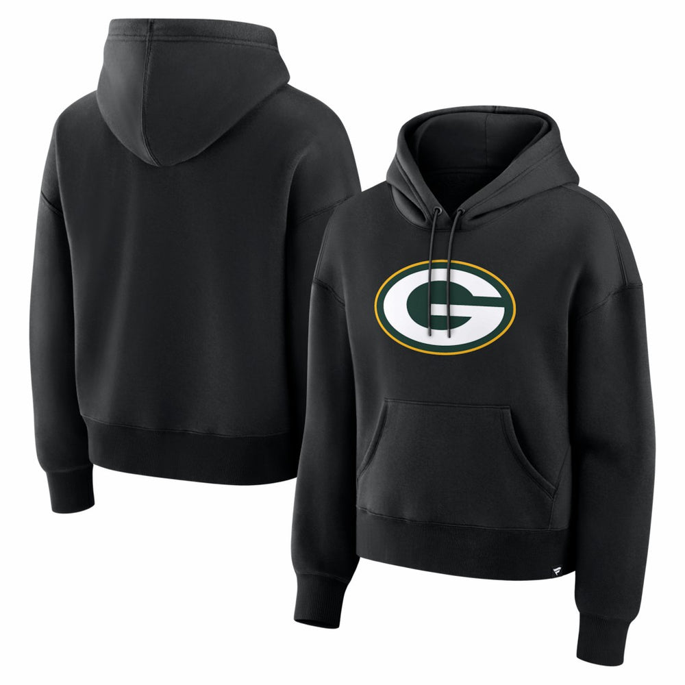 Green Bay Packers Women's Essential Legacy Hoodie Black - Fanatics