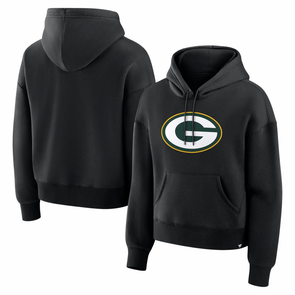 Green Bay Packers Women's Essential Legacy Hoodie Black - Fanatics