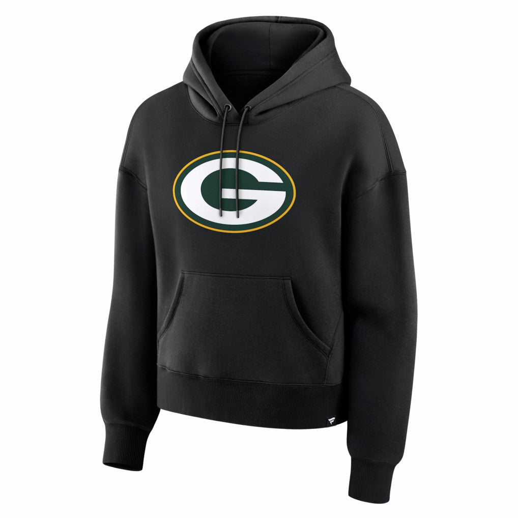 Green Bay Packers Women's Essential Legacy Hoodie Black - Fanatics