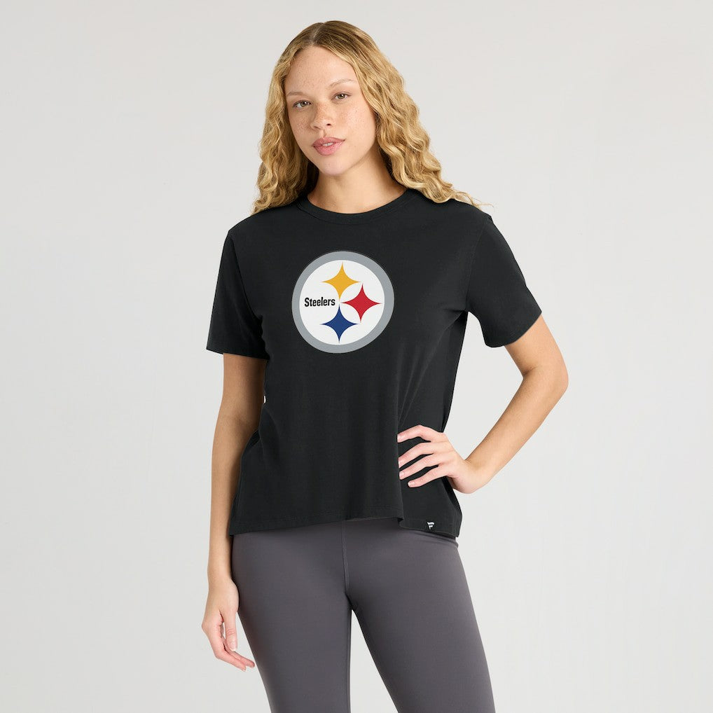 Pittsburgh Steelers Women's Essential Legacy T-Shirt Black - Fanatics