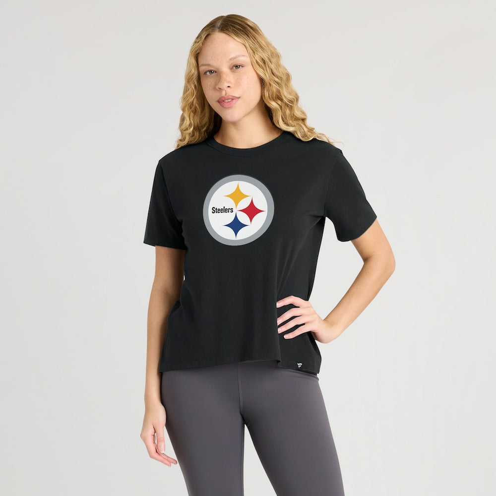 Pittsburgh Steelers Women's Essential Legacy T-Shirt Black - Fanatics