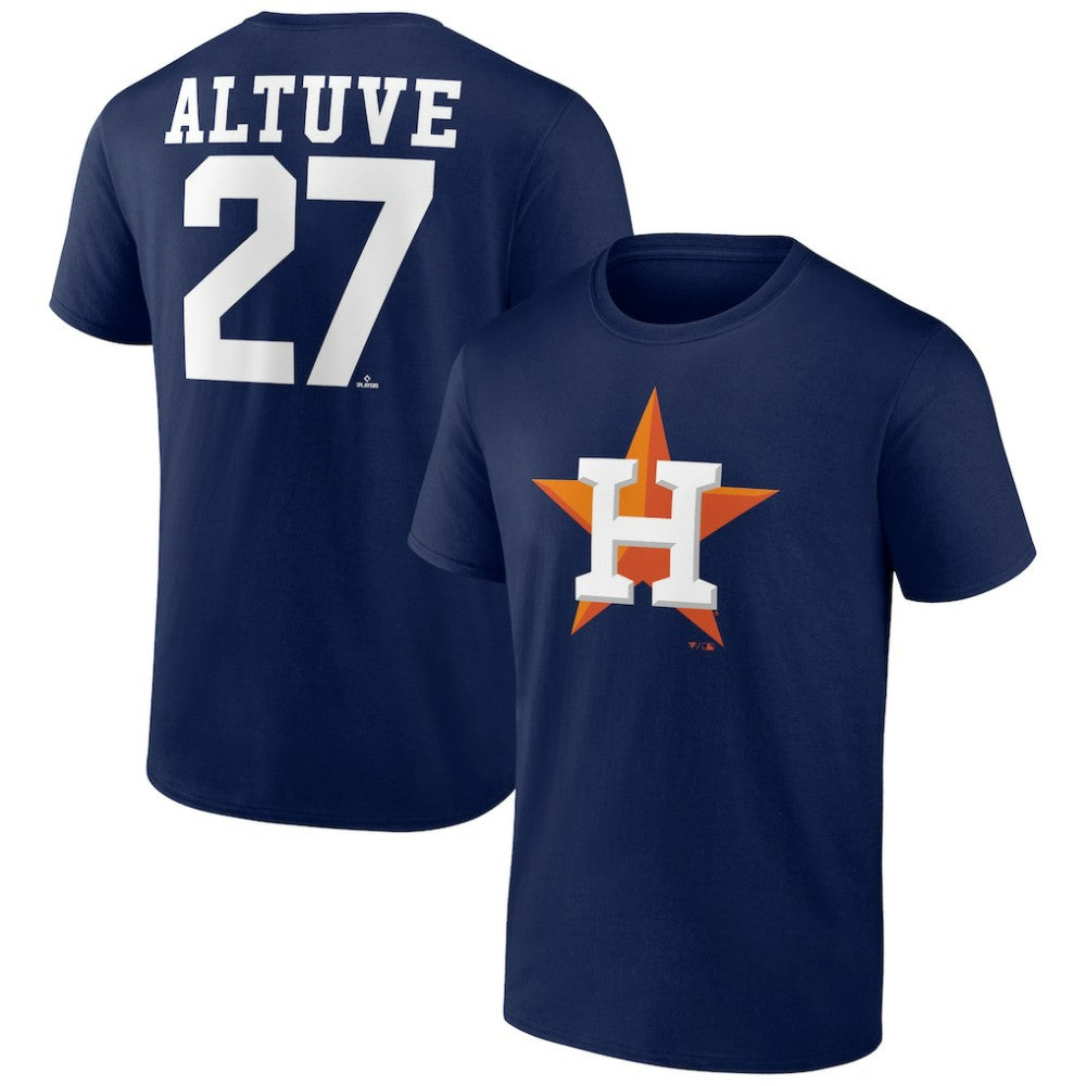 Jose Altuve Houston Astros Player Icon Name & Number T-Shirt On Sale