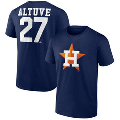 Jose Altuve Houston Astros Player Icon Name & Number T-Shirt On Sale
