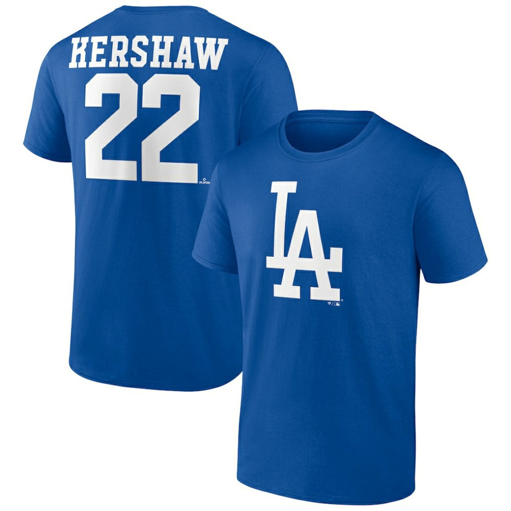 Clayton Kershaw Los Angeles Dodgers Player Icon Name & Number T-Shirt Clearance