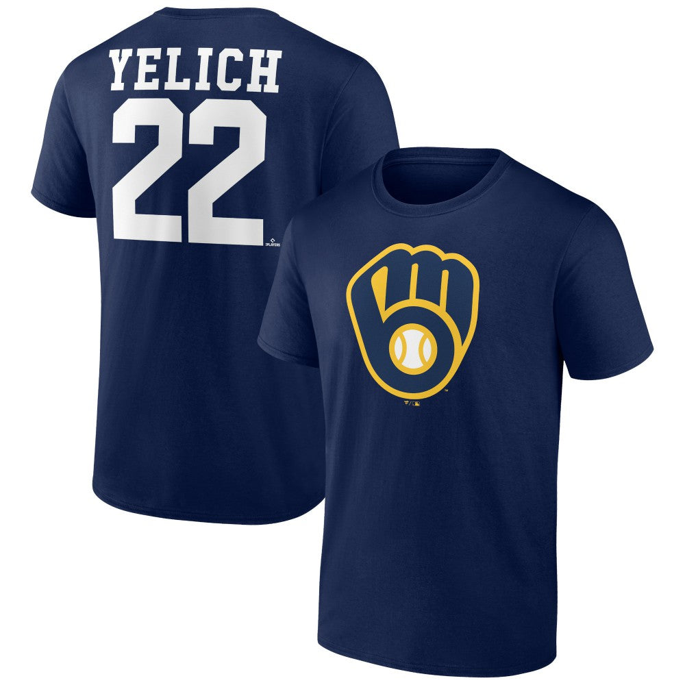 Christian Yelich Milwaukee Brewers Player Icon Name & Number T-Shirt Online