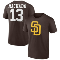 Manny Machado San Diego Padres Player Icon Name & Number T-Shirt Clearance