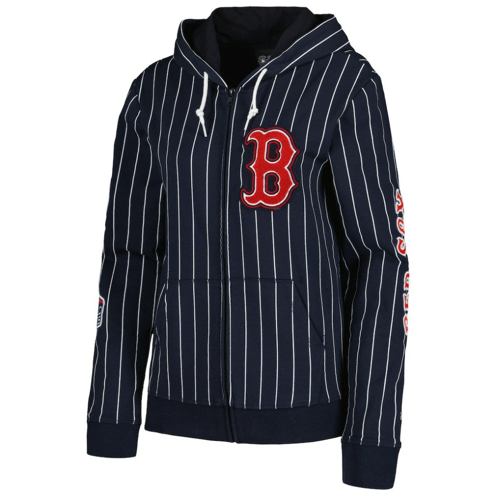 Boston Red Sox New Era Women's Pinstripe Tri-Blend Full-Zip Jacket for sale