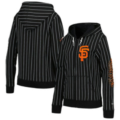 San Francisco Giants New Era Women's Pinstripe Tri-Blend Full-Zip Jacket discount