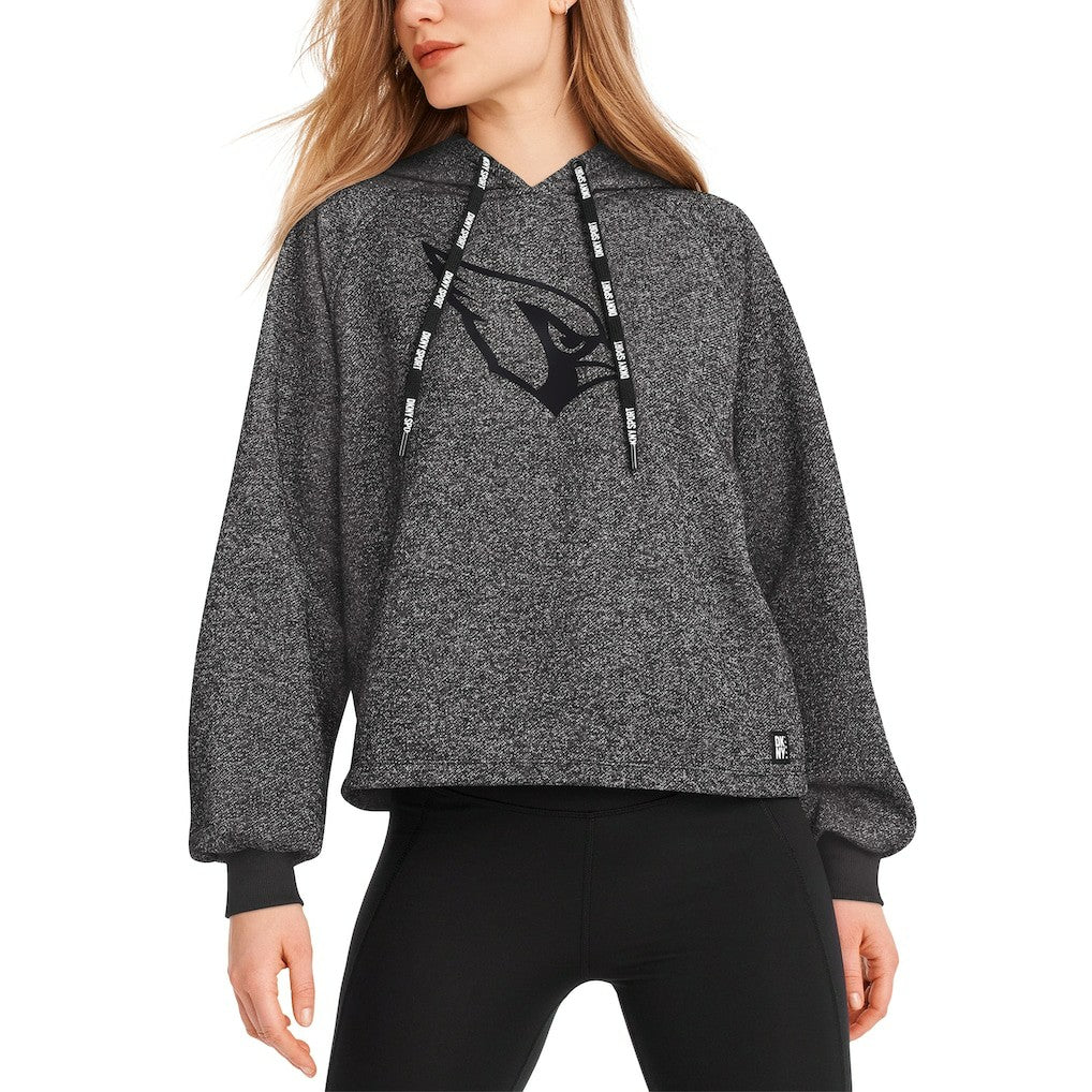 Arizona Cardinals DKNY Sport Women's Debbie Dolman Raglan Pullover Hoodie Black - NFL