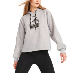 Cleveland Browns DKNY Sport Women's Debbie Dolman Raglan Pullover Hoodie Heather Gray - NFL