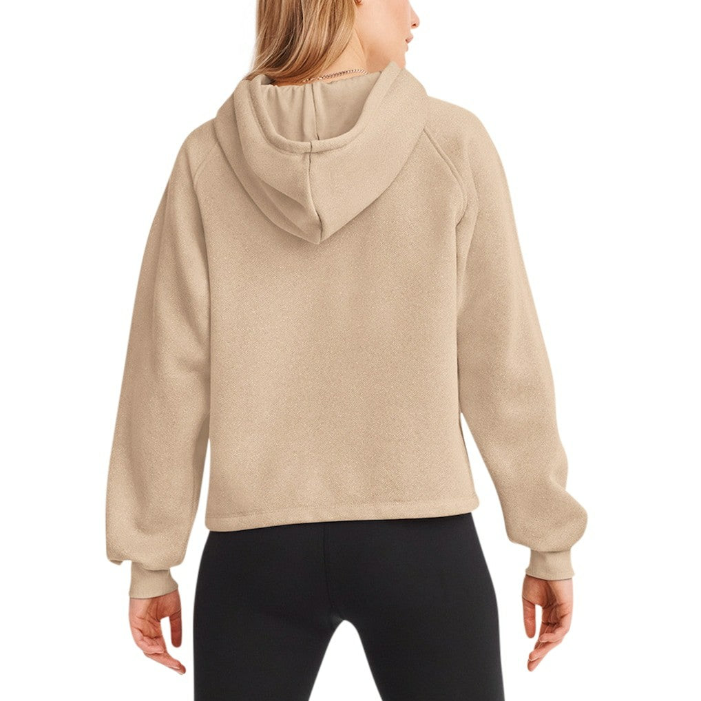 San Francisco 49ers DKNY Sport Women's Debbie Dolman Raglan Pullover Hoodie Cream - NFL
