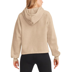 San Francisco 49ers DKNY Sport Women's Debbie Dolman Raglan Pullover Hoodie Cream - NFL