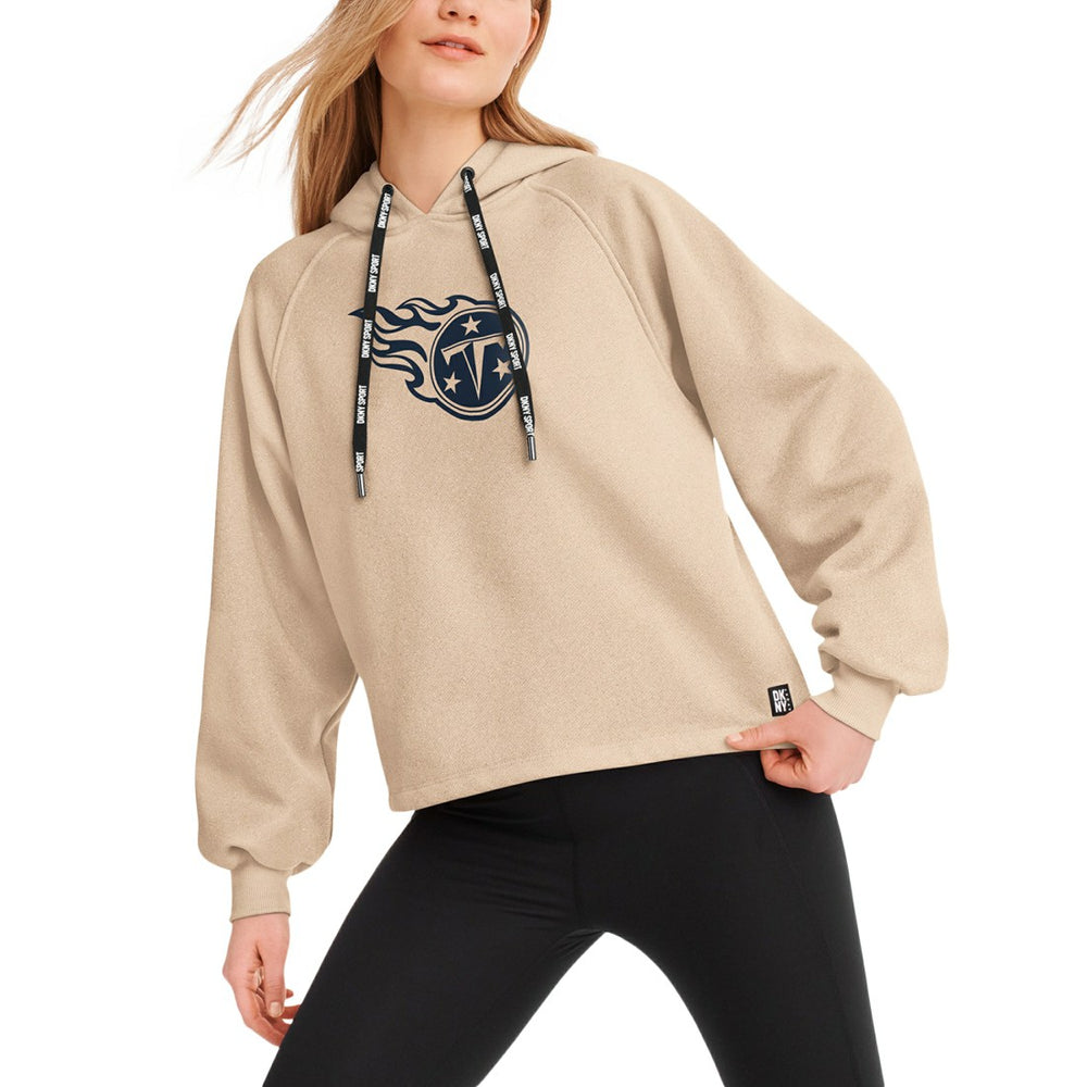 Tennessee Titans DKNY Sport Women's Debbie Dolman Raglan Pullover Hoodie Cream - NFL