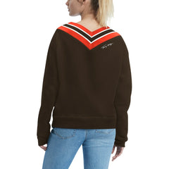 Cleveland Browns Tommy Hilfiger Women's Heidi Raglan V-Neck Sweater Brown - NFL