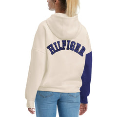 Baltimore Ravens Tommy Hilfiger Women's Harriet Pullover Hoodie Cream/Purple - NFL