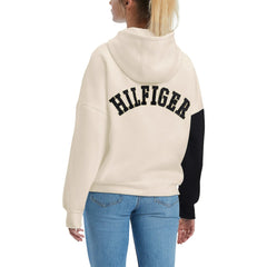 New Orleans Saints Tommy Hilfiger Women's Harriet Pullover Hoodie Cream/Black - NFL