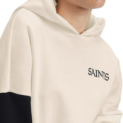 New Orleans Saints Tommy Hilfiger Women's Harriet Pullover Hoodie Cream/Black - NFL