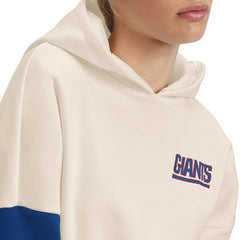 New York Giants Tommy Hilfiger Women's Harriet Pullover Hoodie Cream/Royal - NFL