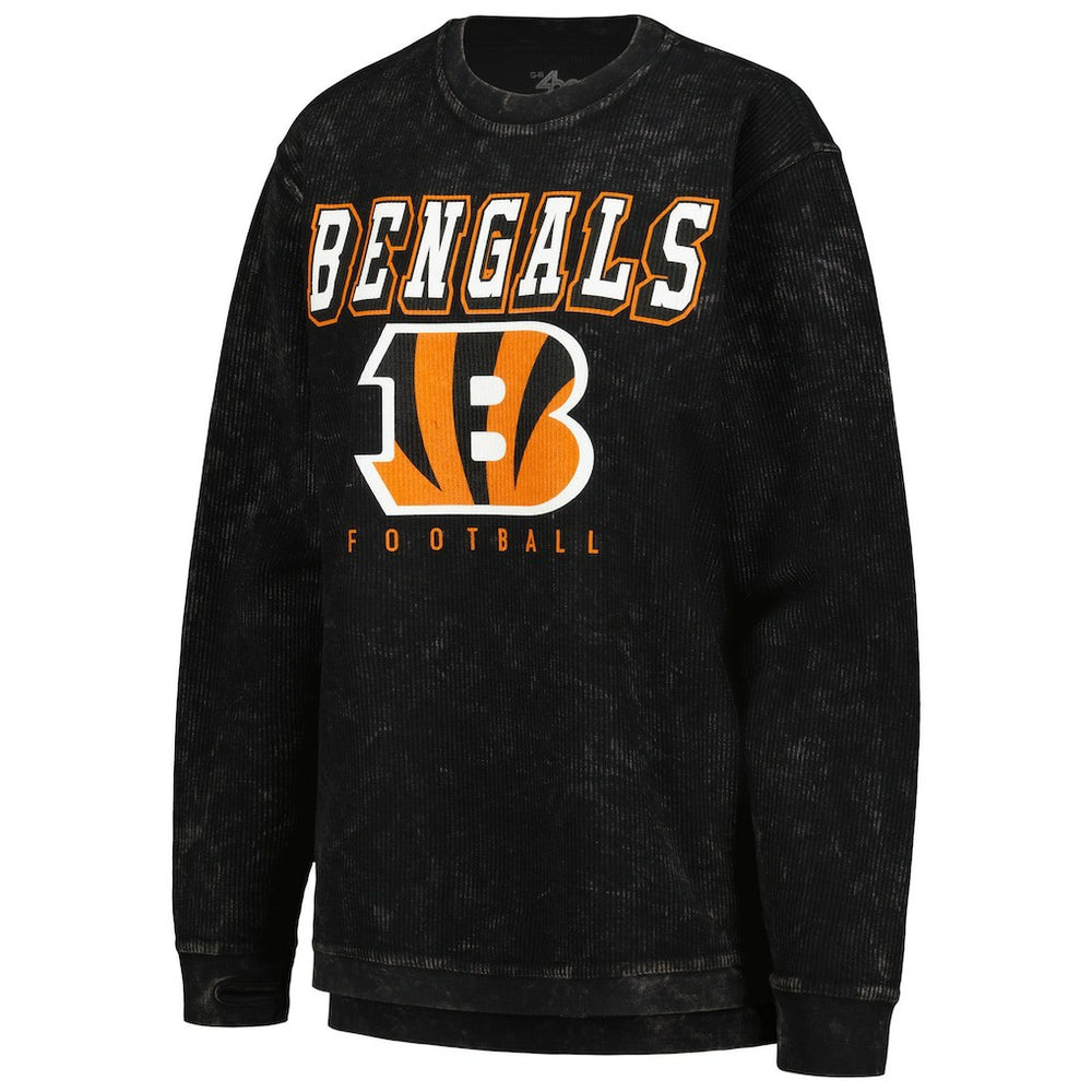 Cincinnati Bengals G-III 4Her by Carl Banks Women's Comfy Cord Pullover Sweatshirt Black - NFL