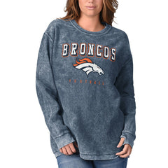 Denver Broncos G-III 4Her by Carl Banks Women's Comfy Cord Pullover Sweatshirt Navy - NFL
