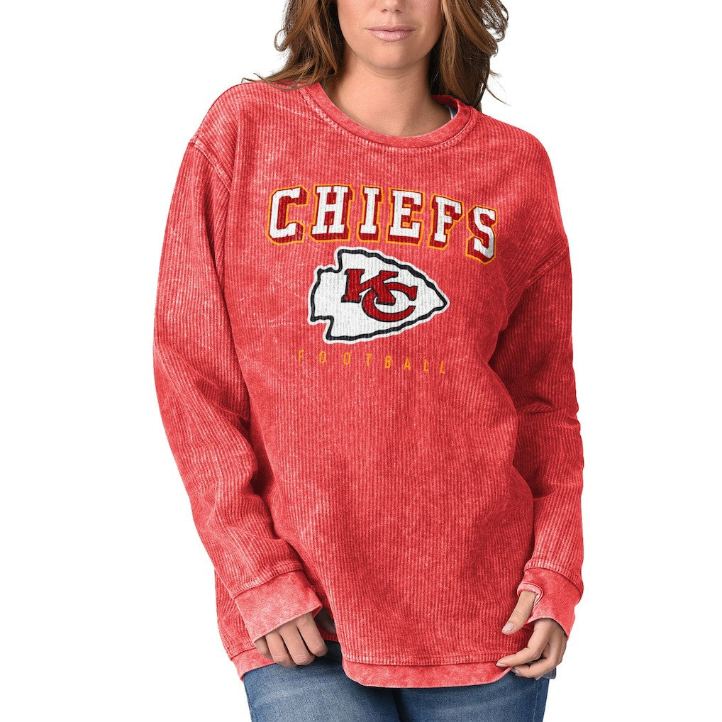 Kansas City Chiefs G-III 4Her by Carl Banks Women's Comfy Cord Pullover Sweatshirt Red - NFL