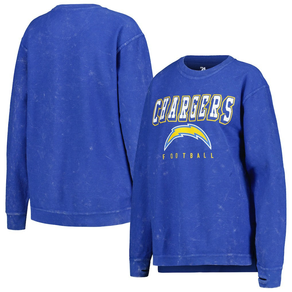 Los Angeles Chargers G-III 4Her by Carl Banks Women's Comfy Cord Pullover Sweatshirt Powder Blue - NFL