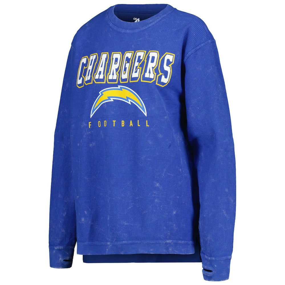 Los Angeles Chargers G-III 4Her by Carl Banks Women's Comfy Cord Pullover Sweatshirt Powder Blue - NFL
