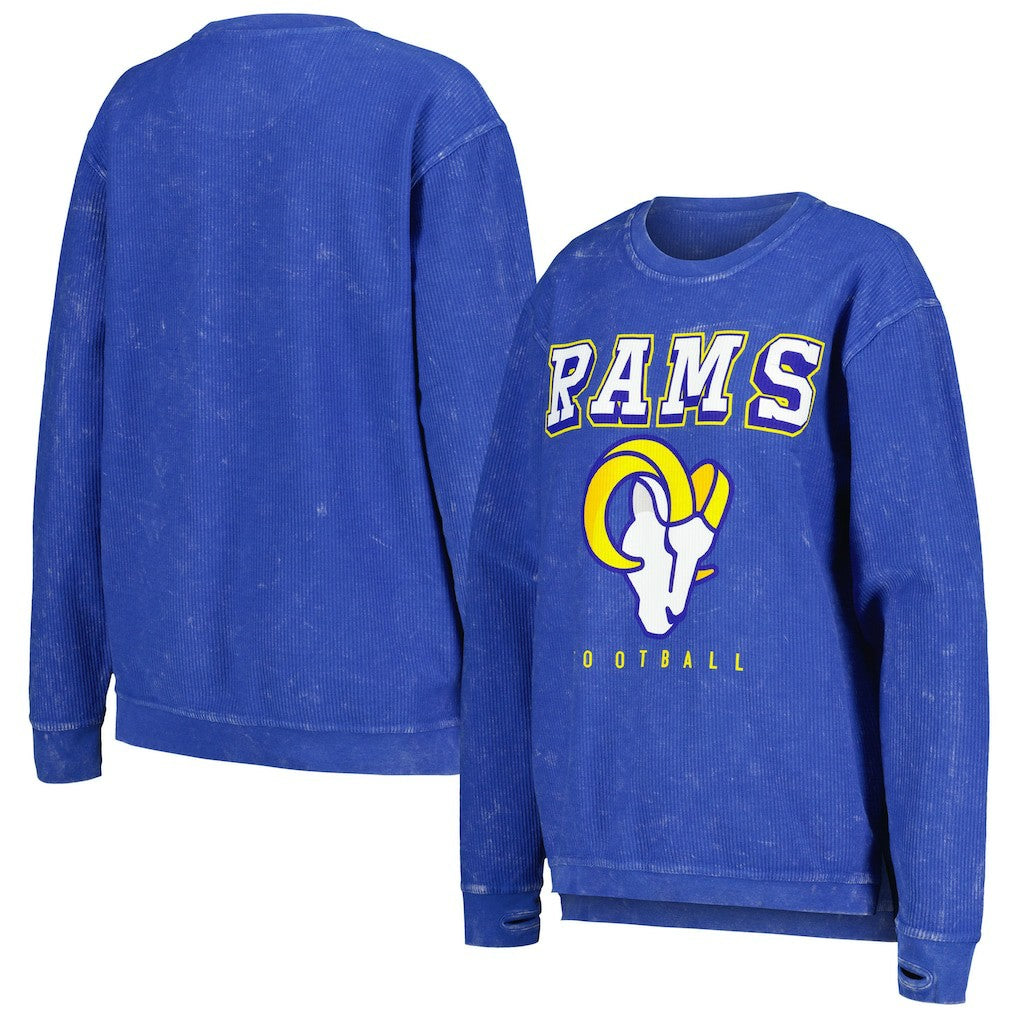 Los Angeles Rams G-III 4Her by Carl Banks Women's Comfy Cord Pullover Sweatshirt Royal - NFL