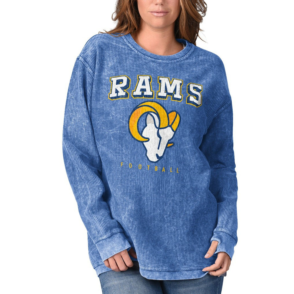 Los Angeles Rams G-III 4Her by Carl Banks Women's Comfy Cord Pullover Sweatshirt Royal - NFL