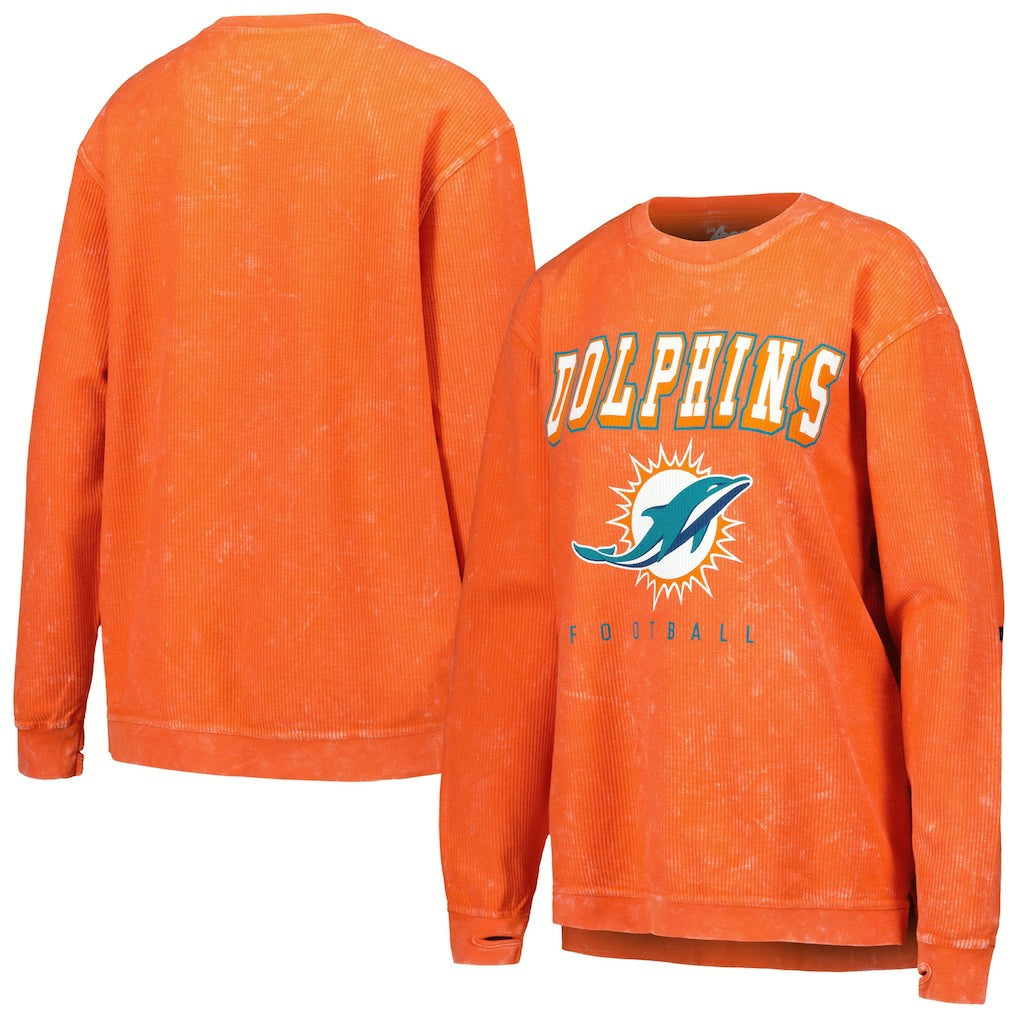 Miami Dolphins G-III 4Her by Carl Banks Women's Comfy Cord Pullover Sweatshirt Orange - NFL