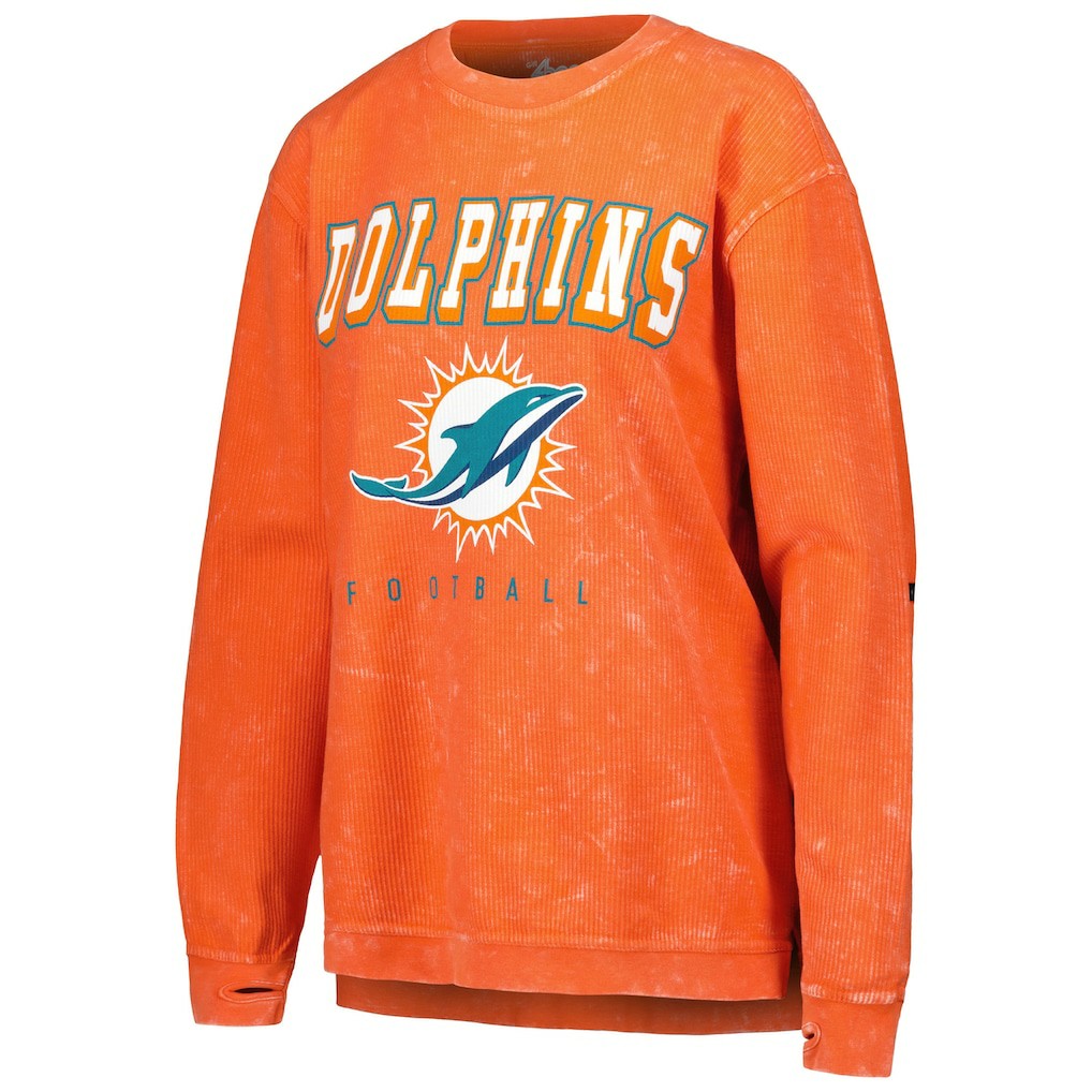 Miami Dolphins G-III 4Her by Carl Banks Women's Comfy Cord Pullover Sweatshirt Orange - NFL