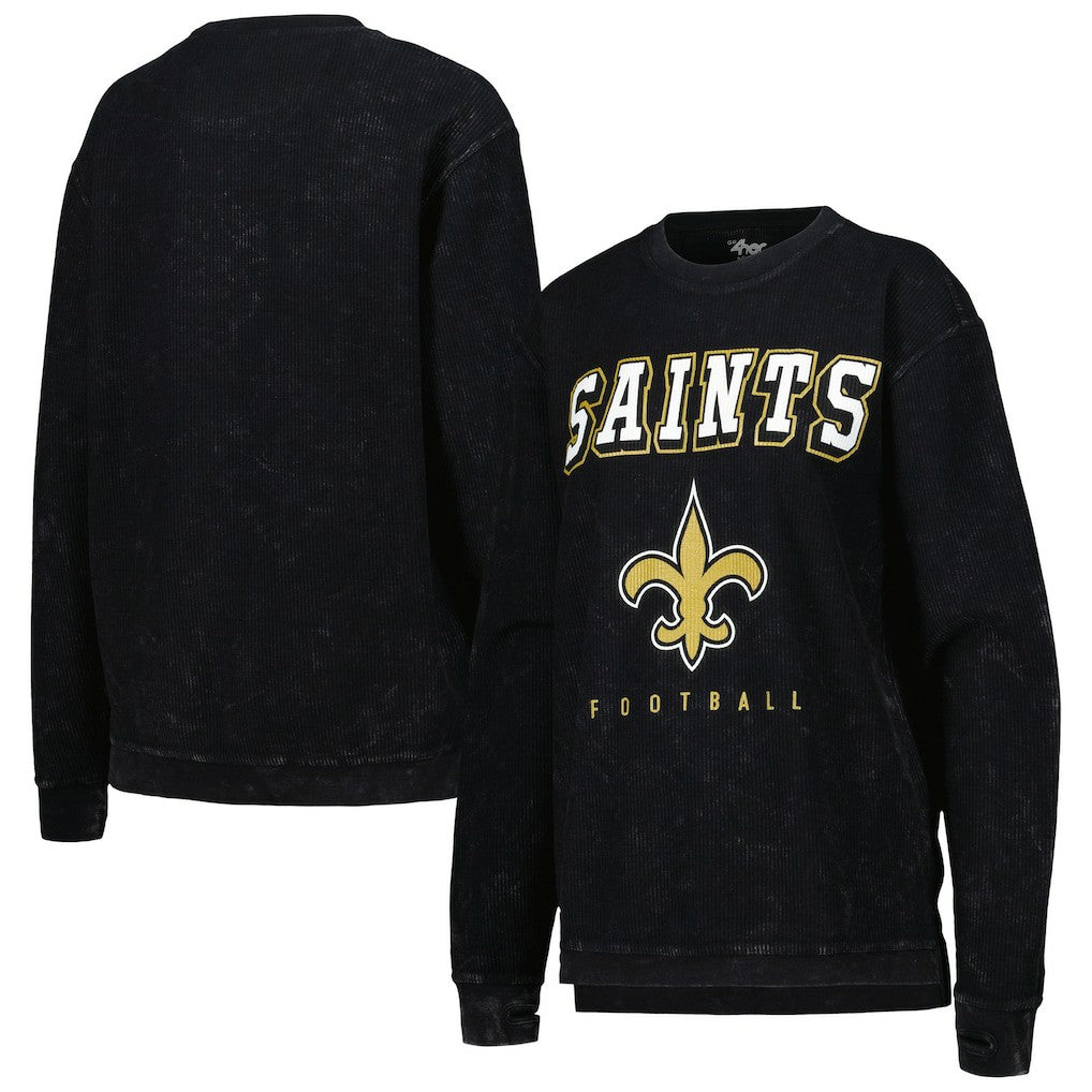 New Orleans Saints G-III 4Her by Carl Banks Women's Comfy Cord Pullover Sweatshirt Black - NFL