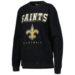 New Orleans Saints G-III 4Her by Carl Banks Women's Comfy Cord Pullover Sweatshirt Black - NFL