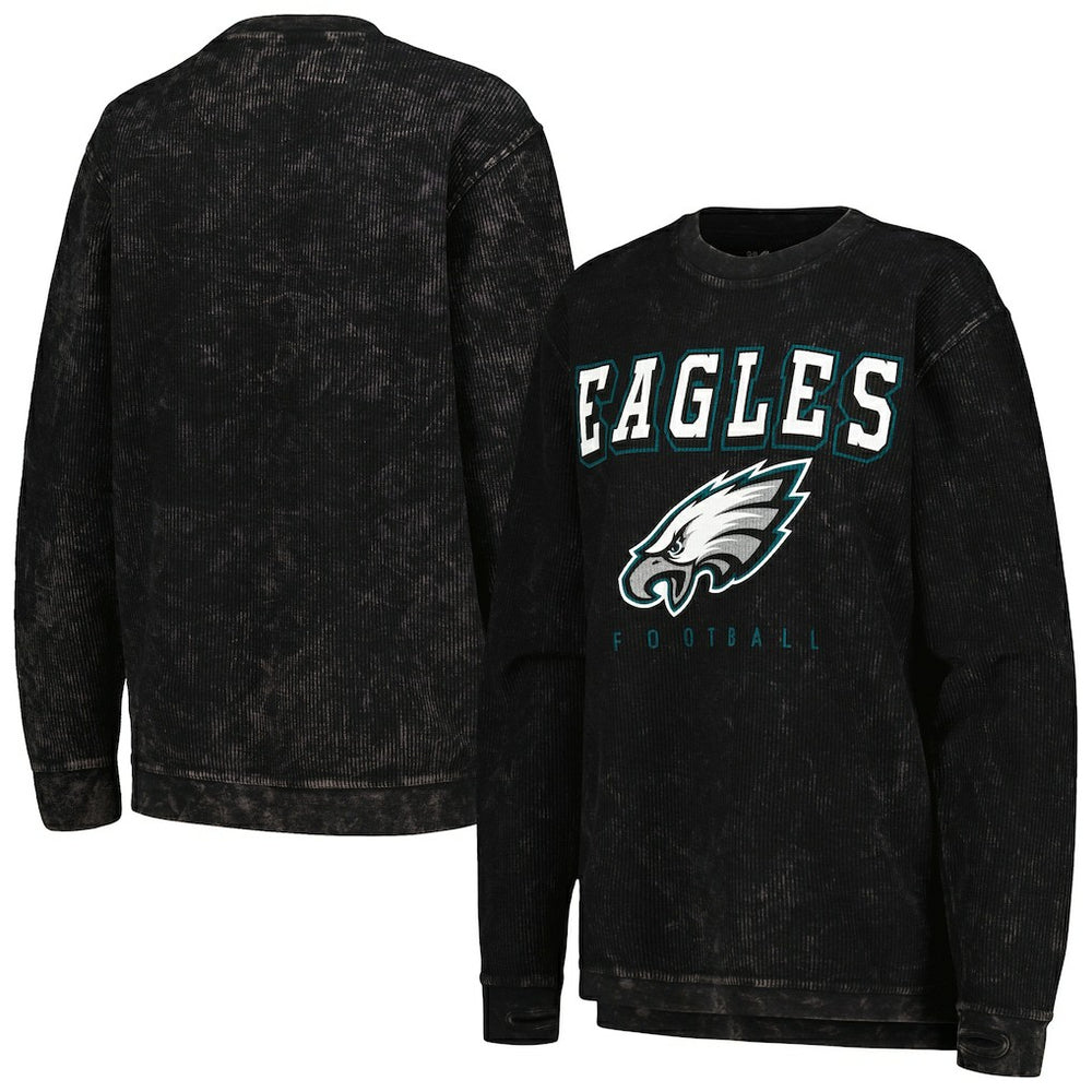 Philadelphia Eagles G-III 4Her by Carl Banks Women's Comfy Cord Pullover Sweatshirt Black - NFL