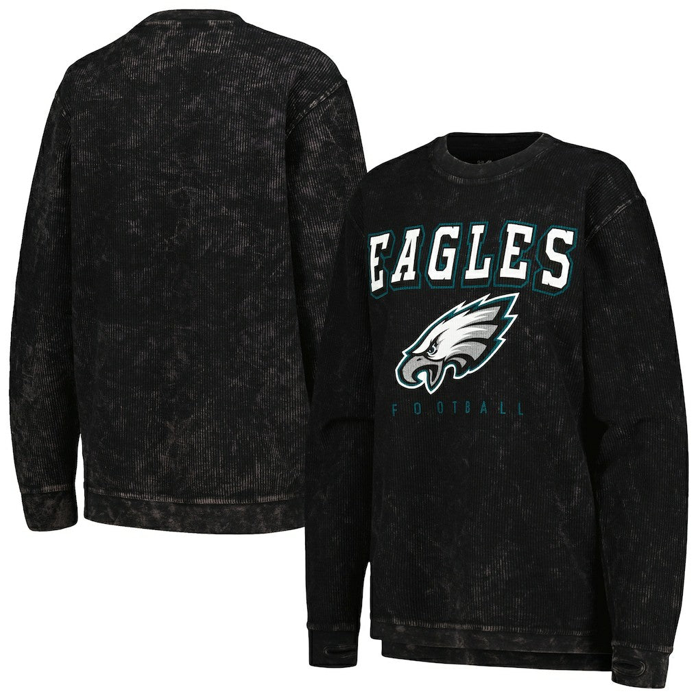 Philadelphia Eagles G-III 4Her by Carl Banks Women's Comfy Cord Pullover Sweatshirt Black - NFL