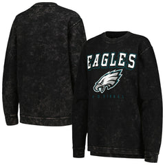 Philadelphia Eagles G-III 4Her by Carl Banks Women's Comfy Cord Pullover Sweatshirt Black - NFL
