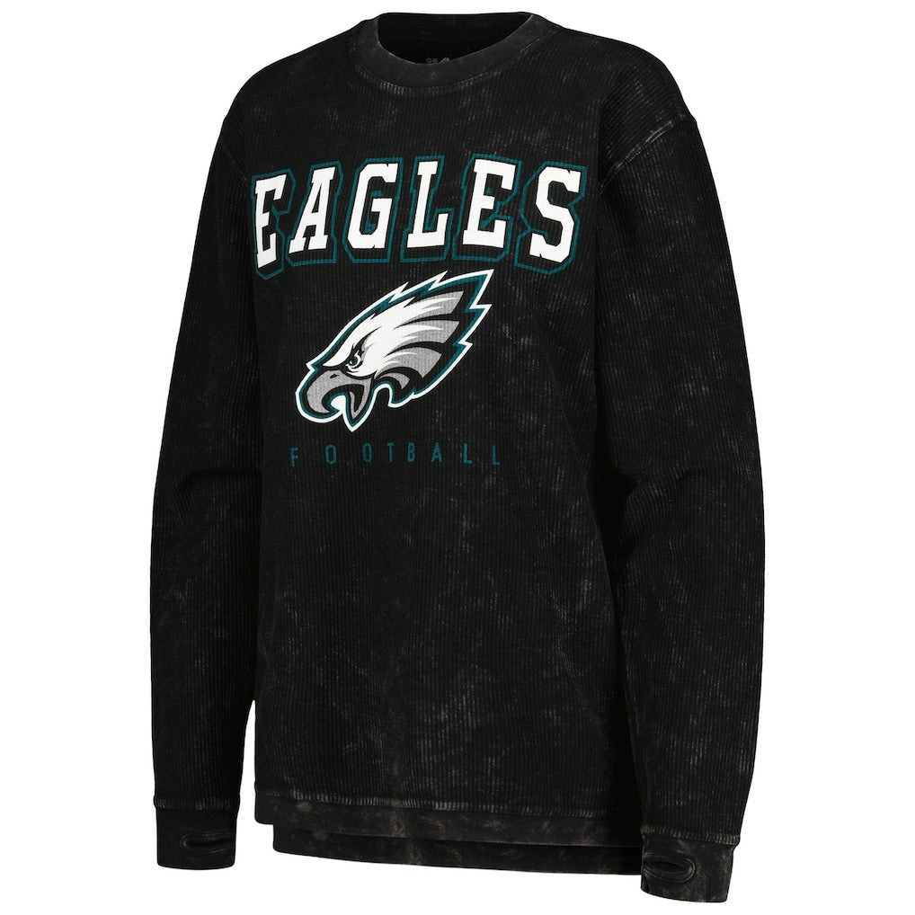 Philadelphia Eagles G-III 4Her by Carl Banks Women's Comfy Cord Pullover Sweatshirt Black - NFL