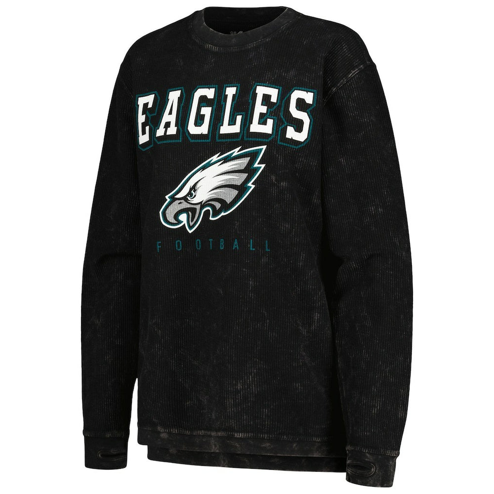 Philadelphia Eagles G-III 4Her by Carl Banks Women's Comfy Cord Pullover Sweatshirt Black - NFL