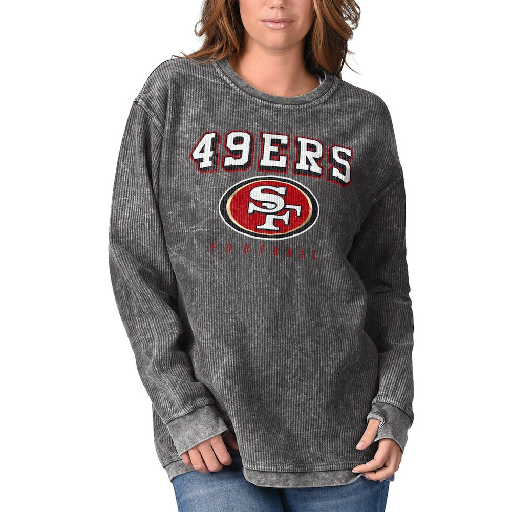 San Francisco 49ers G-III 4Her by Carl Banks Women's Comfy Cord Pullover Sweatshirt Black - NFL