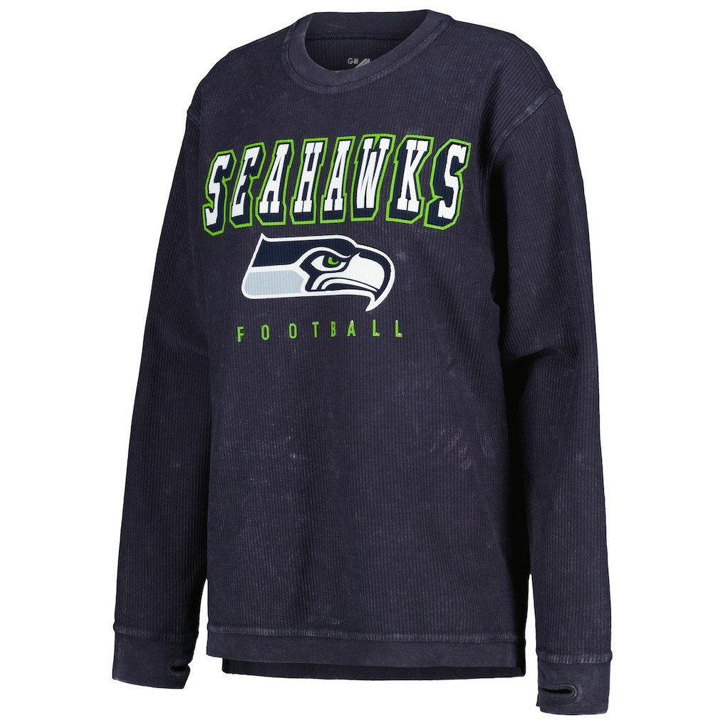 Seattle Seahawks G-III 4Her by Carl Banks Women's Comfy Cord Pullover Sweatshirt College Navy - NFL
