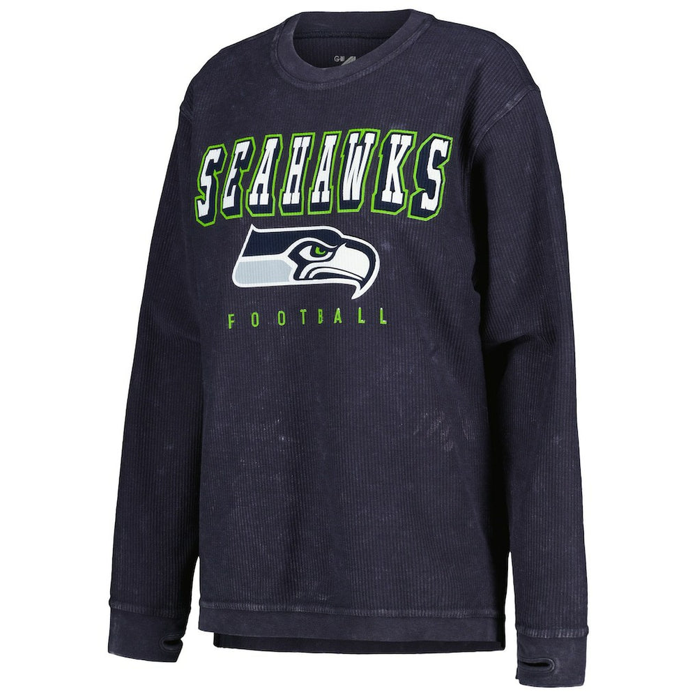Seattle Seahawks G-III 4Her by Carl Banks Women's Comfy Cord Pullover Sweatshirt College Navy - NFL