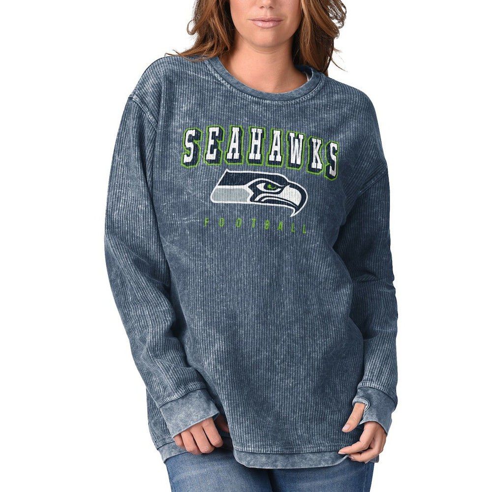 Seattle Seahawks G-III 4Her by Carl Banks Women's Comfy Cord Pullover Sweatshirt College Navy - NFL