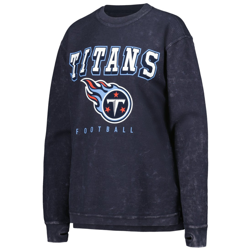 Tennessee Titans G-III 4Her by Carl Banks Women's Comfy Cord Pullover Sweatshirt Navy - NFL