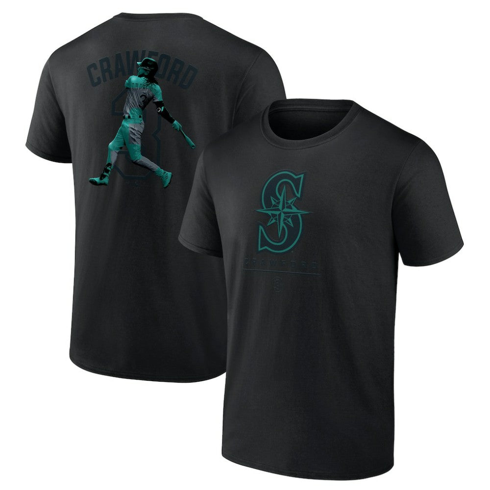 J.P. Crawford Seattle Mariners Double Play Name & Number T-Shirt Clearance