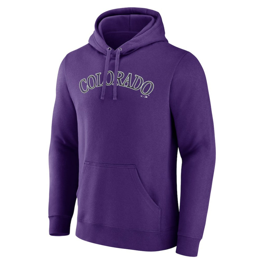 Colorado Rockies Official Wordmark Pullover Hoodie Lifestyle