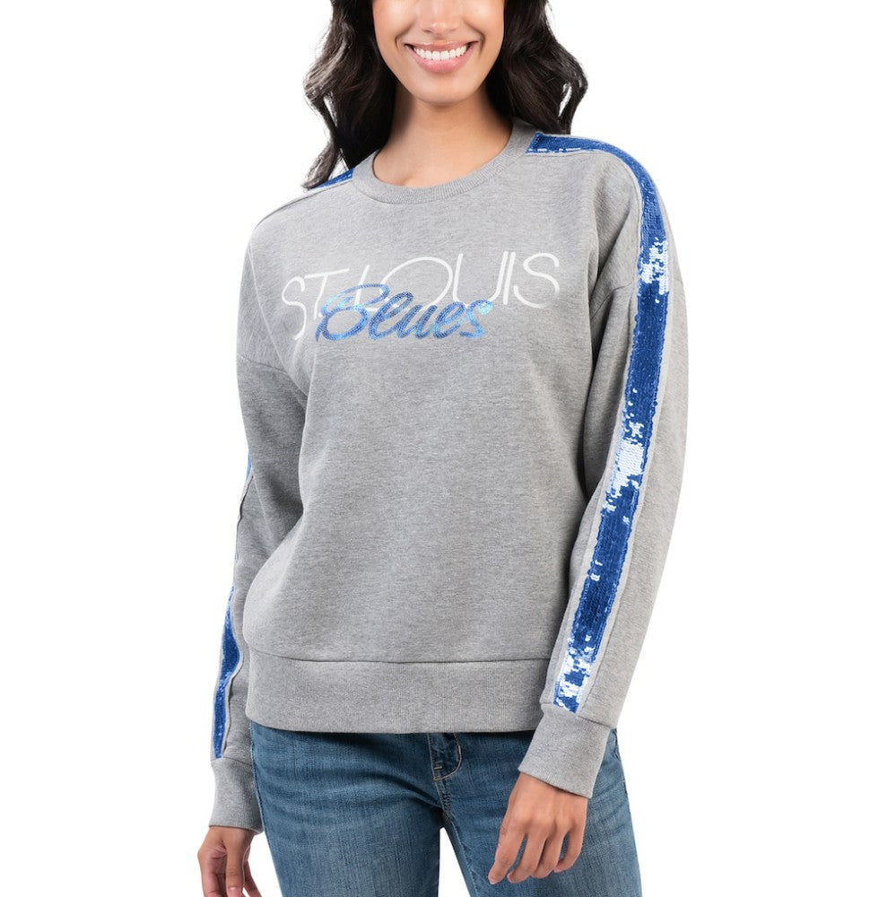 St. Louis Blues - G-III 4Her by Carl Banks Women's Penalty Box Pullover Sweatshirt Gray