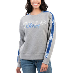 St. Louis Blues - G-III 4Her by Carl Banks Women's Penalty Box Pullover Sweatshirt Gray