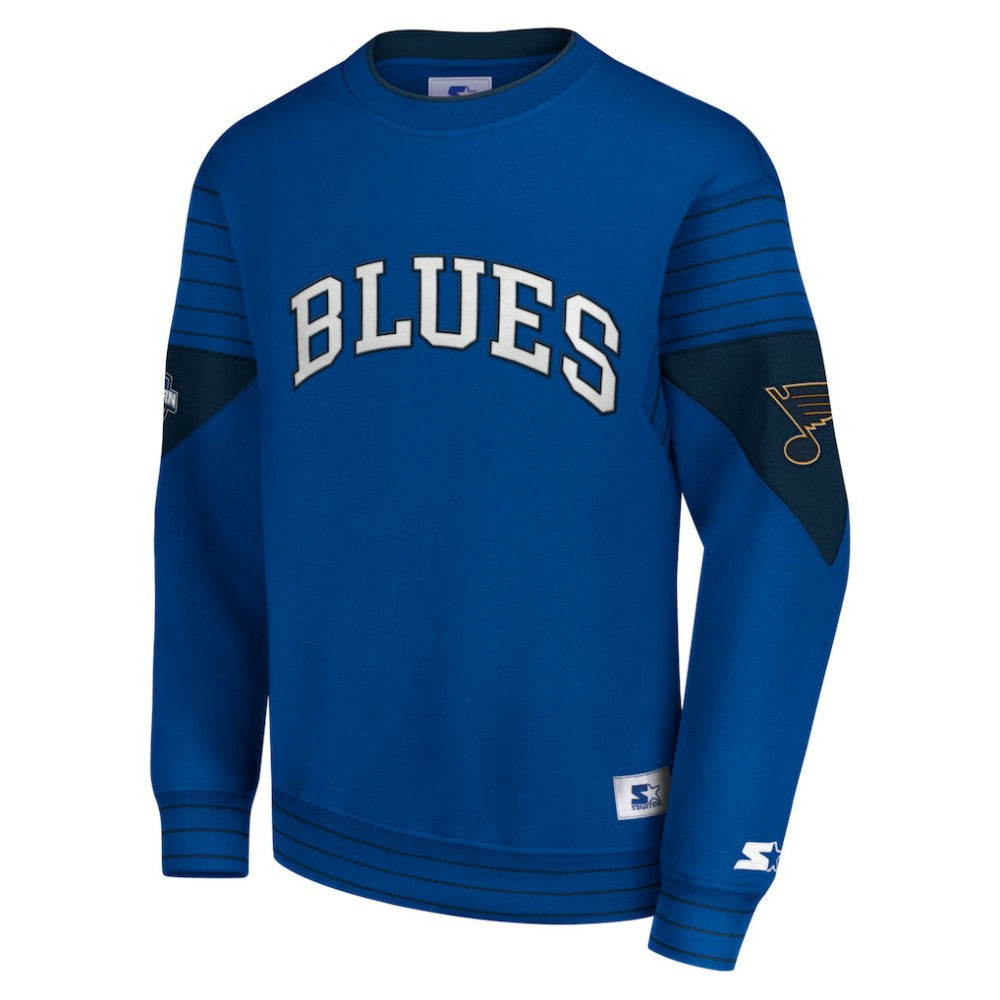 St. Louis Blues - Starter Faceoff Pullover Sweatshirt Blue