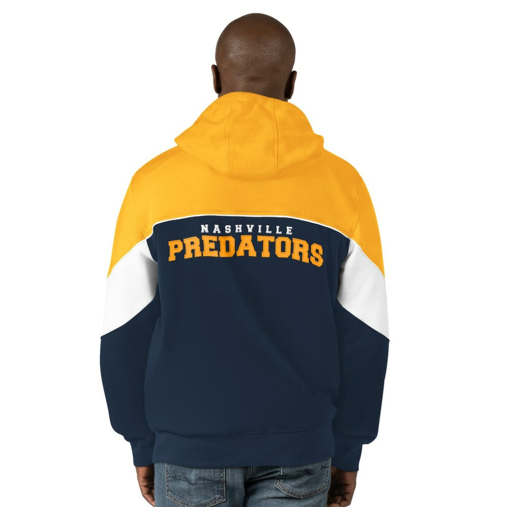 Nashville Predators - Starter Power Forward Full-Zip Hoodie Navy/Gold